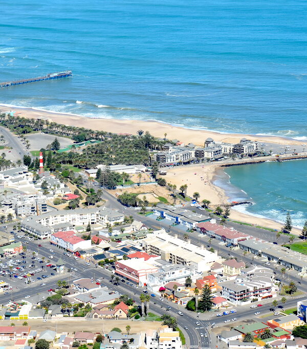 Swakopmund jetty and lighthouse